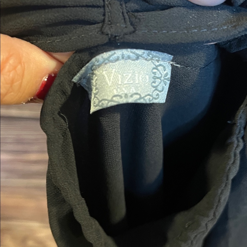 Vizio Black Ruffled T-Back - Picture 3 of 5